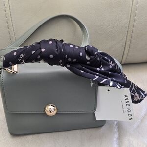 Anne Klein Purse Olive Green Andie Top Handle Crossbody 6" X 7.5" X 3 1/2"